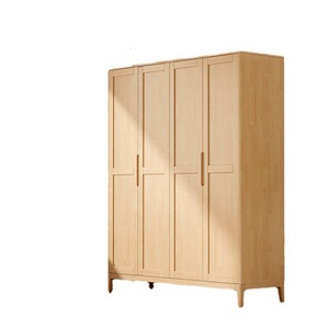 Muebles Hengke, Armario de Madera Maciza de 3 Puertas, Gran Capacidad, Armario de Almacenamiento para Dormitorio, Color Madera Natural - Product Image 2