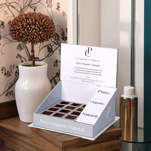 Tùy chỉnh sơn móng tay PDQ truy cập các tông hiển thị hộp bán lẻ Lip Balm Son môi son bóng mỹ phẩm sóng giấy hiển thị hộp - Product Image 3