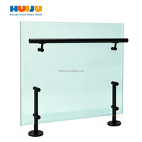 HJ Prix usine, Vente chaude : Système de balustrade en verre avec pince inférieure pour base en U en aluminium extrudé pour balustrade extérieure en verre