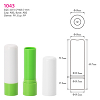 Tube vide rond OMI pour baume à lèvres, conteneur cosmétique, emballage pour stick correcteur crème, tube à lèvres recyclable personnalisé
