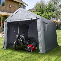 Grande tente de rangement avec fenêtres 10x10 pieds, auvent extérieur pour voiture et moto, abri de garage portable