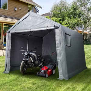 Grande tente de rangement avec fenêtres 10x10 pieds, auvent extérieur pour voiture et <span class=keywords><strong>moto</strong></span>, abri de garage portable - Product Image 1