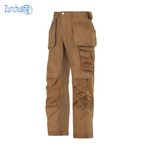 전문 제조 업체 맞춤형 작업 바지 패션 캔버스화물 포켓 무릎 패드와 스트레치 작업 바지 - Product Image 6