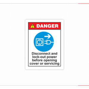 Signalisation de Danger : Découplage et Verrouillage – Avertissement de Sécurité Électrique Avant l'Ouverture du Couvercle ou l'Entretien de l'Équipement - Product Image 1