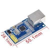 Módulo de Red Ethernet W5500, Controlador de Hardware TCP/IP de 3.3V, Programación de Microcontroladores 51/STM32 sobre TCP/IP, Superior al W5100