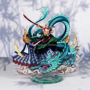42 tipos de adornos acrílicos de <span class=keywords><strong>Anime</strong></span> pirata Luffy Zoro adorno de escritorio soporte de exhibición Exposición de cómics soporte de mesa de juguete de dibujos animados - Product Image 2