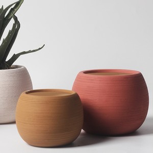 Pot de fleurs en ciment céramique respirant, design nordique transparent, pour la plantation de micro-paysages, de mousse, de plantes succulentes, d'asperges et de plantes vertes. - Product Image 2