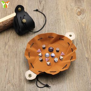 Bolsa de Dados de Cuero con Diseño de Bandeja, Estilo Vikingo, Vintage Medieval, Bolsa con Cordón para Guardar Dados, Organizador para Juegos - Product Image 3