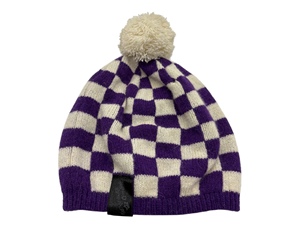 Calidad Superior 60% Lambas Lana 20% Angora 20% Nylon Boina a cuadros Stock Gorro adulto 56-58Cm - Product Image 5