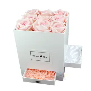 Luxury Packaging Boxes Custom Logo Empaques Caja Para Flores En China Rose Flower Gift Box