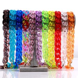 Collar de Cadena Cubana de Acrílico Transparente de Color Jelly, Accesorio Simple de Verano, Venta al Por Mayor - Product Image 4