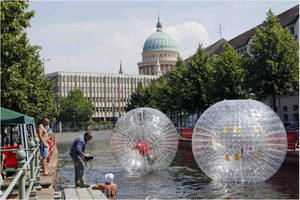 Vendita calda PVC gonfiabile rotolo d'acqua palla da calcio gonfiabile cavo palla palla paraurti bambini Zorb criceto umano - Product Image 4