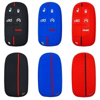 Coque de protection en silicone pour clé de voiture, texture nid d'abeille, 5 boutons, prix de gros usine