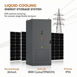 Batterie LiFePO4 100 kW 125 kW 261 kWh Armoire de stockage d'énergie industrielle et commerciale Système de batterie solaire haute tension HP1500K - Product Image 5