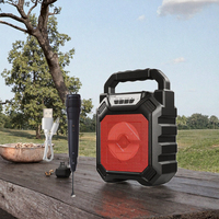 Enceinte portable LED 4 pouces pour extérieur, colonne de musique sans fil, centre de divertissement pour la maison et les fêtes, super basses, prend en charge les cartes TF, Aux, USB