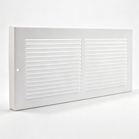 Grille de retour d'air pour plinthe avec lamelles fixes et corps en acier thermolaqué pour la rénovation de systèmes CVC résidentiels