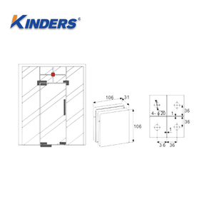 201/304 thép không gỉ cửa kính Clip Tempered cửa kính bản vá phù hợp thiết kế hiện đại - Product Image 3