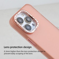 Alphabet Mirror Frosted PC 2-in-1 Phone Case pour iPhone 16 15 14 Electroplated Key Film Matte Shell Cross-Border Compatible