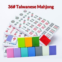 Table de Mahjong Électrique Automatique en Mélamine 36mm Version Taïwanaise pour 4 Joueurs, Imprimée à la Machine