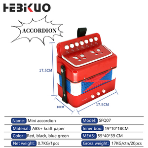 <span class=keywords><strong>Accordéon</strong></span> <span class=keywords><strong>diatonique</strong></span> miniature SFQ07 pour enfants, <span class=keywords><strong>2</strong></span> basses, 7 touches, portable pour débutants, 9 couleurs, alliage et ABS, logo personnalisable - Product Image 2