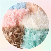 Frange de plumes de dinde moelleuses, écologiques, sexy et luxueuses de 10-15 cm pour la décoration de la maison et l'utilisation sur les oreillers