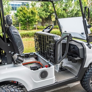 Carrito de Golf Eléctrico de Lujo con Altavoz, 4 Pasajeros, Arranque con Botón, Asiento Trasero Plegable para Atracciones Turísticas, Colores y Logotipo Personalizables - Product Image 5