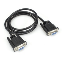 Cable blindado personalizable DB9 hembra a hembra RS232 1M con conectores niquelados para dispositivos DTE de automatización industrial