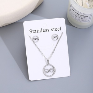 Bông Tuyết Sao Năm Lá Hoa Đơn Giản Titan Thép Trang Sức <span class=keywords><strong>Set</strong></span>, Thép Không Gỉ Phụ Kiện Vòng Cổ Và Bông Tai Bán Buôn - Product Image 4