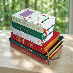 ผู้ผลิตขายส่งส่วนบุคคลการพิมพ์หนังสือปกแข็งสีปกหนัง PU นุ่มพิมพ์หนังสือพระคัมภีร์ - Product Image 1
