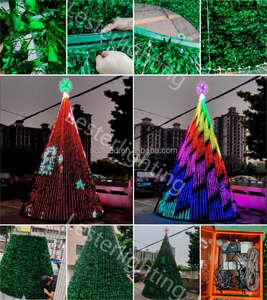 Nouveau Style Géant Promenade <span class=keywords><strong>À</strong></span> Travers Le Motif D'éclairage Du Père Noël Grandes Sculptures De Saint Nick Led Éclairage De Vacances 3D - Product Image 2