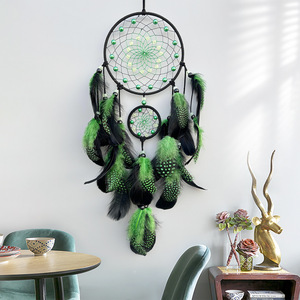 Fait à la main nouveau lumineux bohème mariage capteur de rêves écologique foncé perlé pendentif <span class=keywords><strong>d</strong></span>écor à la maison nature morte suspendu <span class=keywords><strong>plume</strong></span> - Product Image 5
