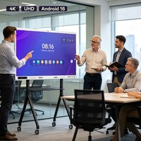 Écran interactif tactile 4K de 65, 75, 86, 98 et 110 pouces, tableau blanc numérique intelligent pour l'éducation, les entreprises et la formation