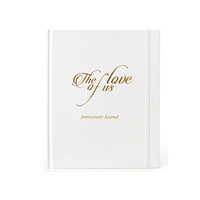 Journal d'anniversaire de mariage personnalisé en lin, carnet de souvenirs pour couple avec couverture rigide et bande élastique, cadeau pour histoire d'amour