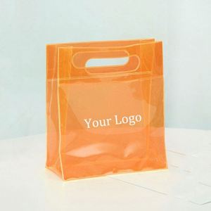 Waterproof Pvc <b>Plastic</b> Fabric Summer Clear Beach <b>Tote</b> Bag Holographic Shopping Custom Transparent Bags With Printed Logo - Product Image 2