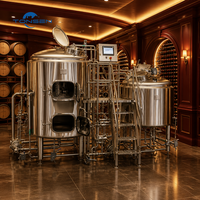 Machine de fabrication de bière automatique Tonsen 1000L 2000L, usine de brasserie commerciale, système de brassage complet pour le marché indien