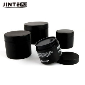 Bocaux personnalisés à double paroi en plastique PP noir mat avec couvercle pour pot de crème cosmétique pour le visage pour les soins de la peau pour hommes 30 50 <span class=keywords><strong>gr</strong></span> - Product Image 2