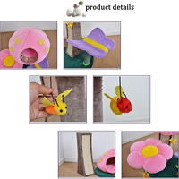 Fabricant Personnalisé Luxe Arbre à Chat Tour Haute Qualité Maison de Chat Géant Grand Champignon Fleur Conception Bois Sisal Matériel Mignon