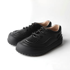 Alta calidad PU superior EVA entresuela suela de goma hebilla Correa Unisex zapatos para caminar para niños pequeños uniforme escolar mocasines - Product Image 2