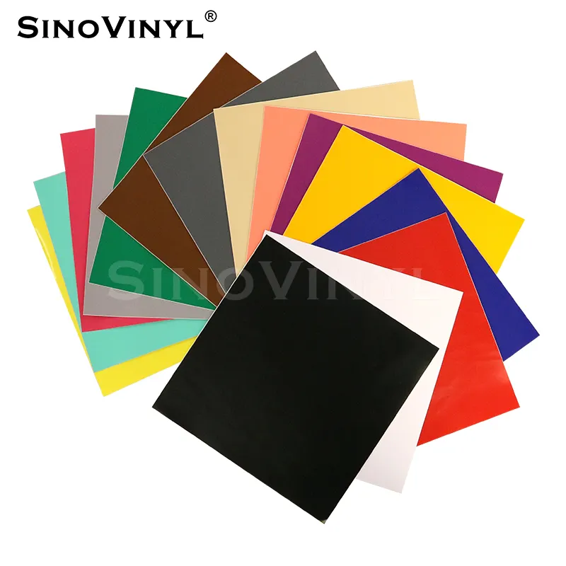 SINOVINYL Oracal651自己粘着性カラーPVCポスター素材ホログラフィックカッティングビニールシートDIYグラフィックパーマネントビニール