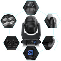 Abeille yeux LED faisceau lumière principale mobile 4-en-1 effet Zoom RGBW lampe de scène 350W puissance DMX512 IP20 pour Club nuit DJ fête