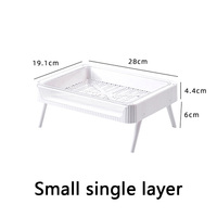 Plateau pliant blanc pour la cuisine, 5 pièces, ustensile de cuisine en plastique blanc pour conserver les aliments, repliable