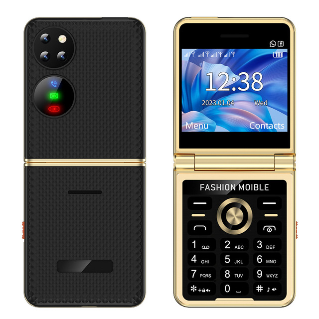 P21 New Arrival Long Lasting Battery Life 2.4inch HD Screen 4 SIM Card Foldable Keypad Phone