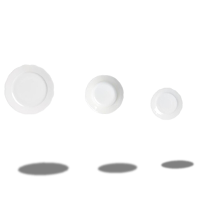 Servizio da tavola bianco a fiori, 18 pezzi, per uso domestico - Product Image 1