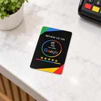 ISO-Größe PVC-Bewertungskarte NFC-Karte mit Smart-NFC-Chip und QR-Code für Restaurant, Café, Hotel, Geschäft