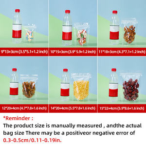 Sachet d'emballage plastique transparent en PET/CPP avec fermeture éclair pour céréales, chewing-gum, sushi, lait, gelée - Product Image 4