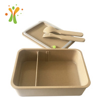 Vaisselle en balle de riz biodégradable Boîte à lunch Bento biodégradable pour l'école