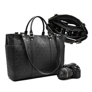 काले कैमरे बैग ले जाने में आसान, बड़े भंडारण टोटे बैग उच्च गुणवत्ता वाले माइक्रोफाइबर कैमरा हैंडबैग - Product Image 5