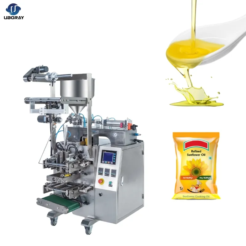 Automatic vertical stick bag sachet sunflower edible cooking olive oil packing pack machine