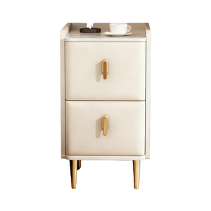 Very Narrow Ultra-Narrow Small <strong>30cm</strong> Solid Wood Modern <strong>Bedside</strong> <strong>Table</strong> 2 Drawers Iron Sandwich Cabinet Accessible Luxury High-End - Product Image 1