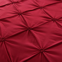 Ensemble housse de couette 3D ondulé rouge uni, décorative, géométrique, douce, rouge, livraison rapide, nouveauté,